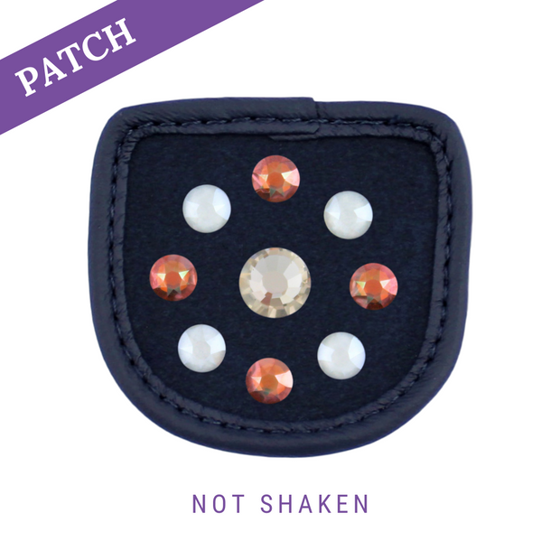 Not Shaken by Cubilox Reithandschuh Patch blau