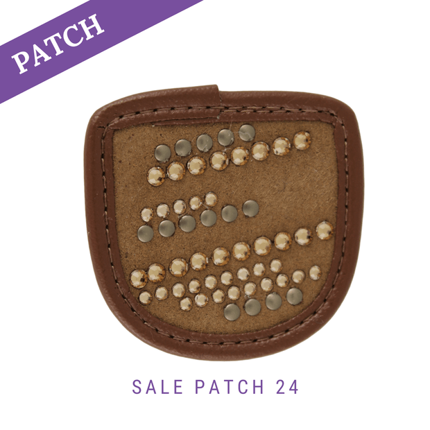 Sale Reithandschuh Patch 24 caramel